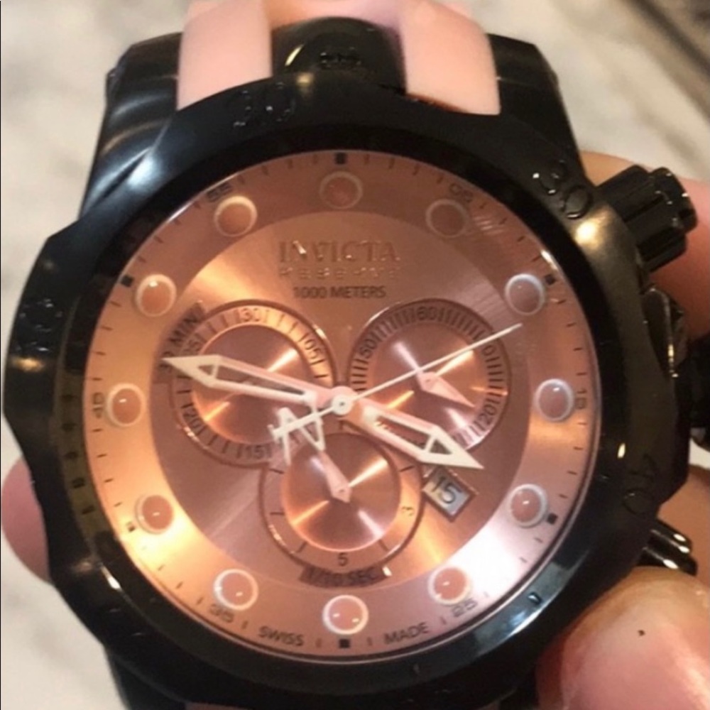 Invicta Venom Women Black and Pink Watch